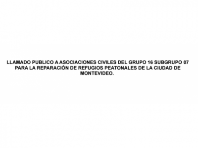 Llamado público reparación de refugios peatonales